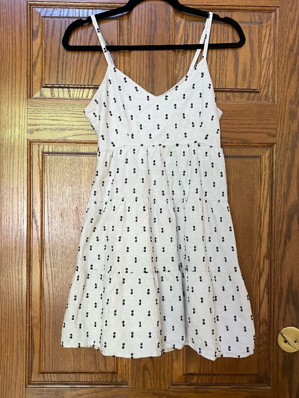 Sim and Sam Black and White Mini Dress Spaghetti Strap Women’s Size S